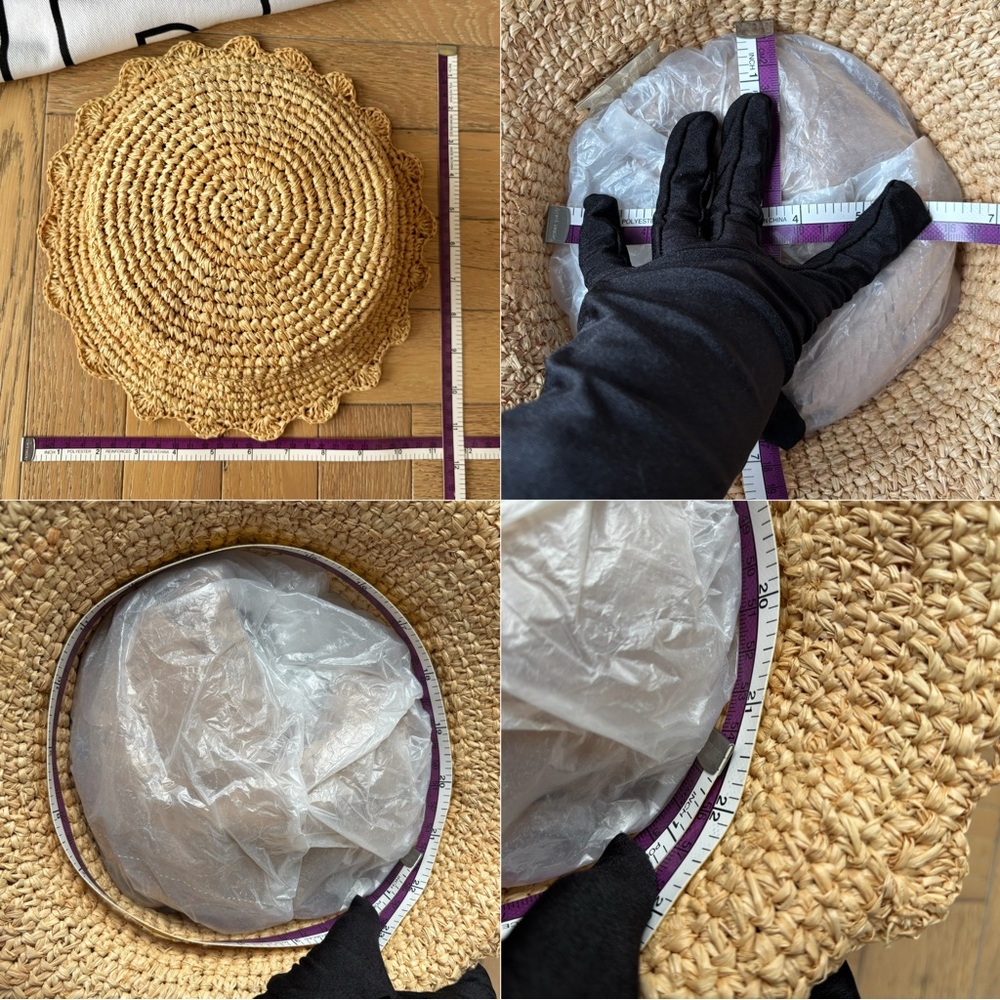 Paco Rabanne Embellished Raffia Bucket Hat Beige - Picture 16 of 16